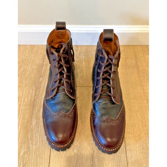 Handmade Custommade Leather Gunslinger El Gato Montes Boots Unisex Sz W8.5 / M7 - Picture 9 of 10